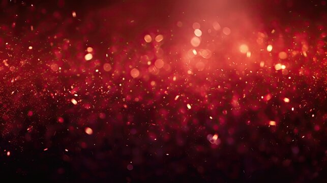 effect dust red particles illustration abstract glitter, texture bokeh, glow flare effect dust red particles