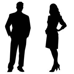business people silhouette 