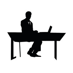 Fototapeta premium business people silhouette 