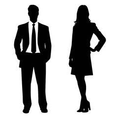 business people silhouette 