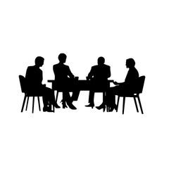 business people silhouette 