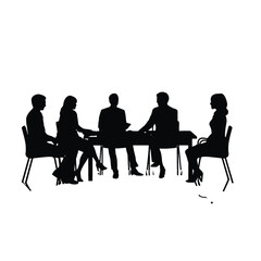 business people silhouette 