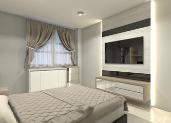 Modern TV Cabinet Design for Interior Bedroom and Living Room