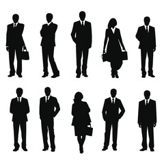 business people silhouette 