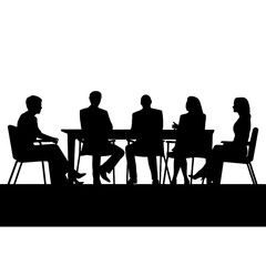 Fototapeta premium business people silhouette 