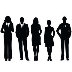 business people silhouette 