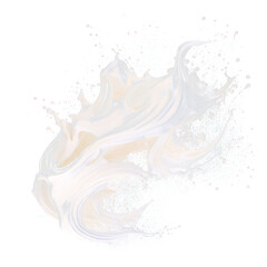 Shampoo foam twirling  isolated on transparent png.
