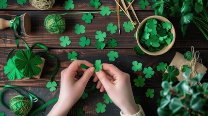 Hand make DIY handmade on a Saint Patrick's day