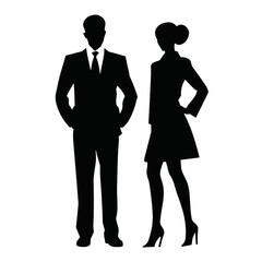 business people silhouette 