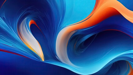 Vibrant colors and Blue flowing smooth wave Background