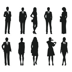 business people silhouette 
