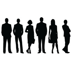 business people silhouette 
