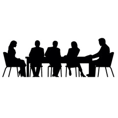 business people silhouette 
