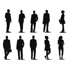 business people silhouette 
