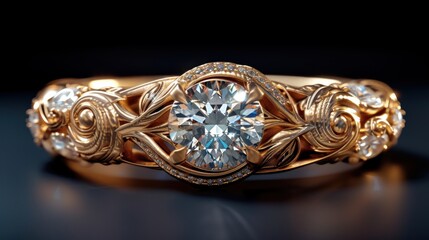 gold ring with diamond 