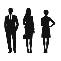 business people silhouette 

