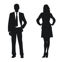 business people silhouette 