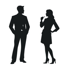 business people silhouette 