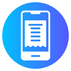 receipt gradient icon