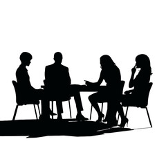 business people silhouette 