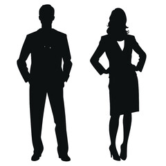 business people silhouette 