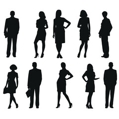 business people silhouette 