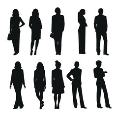 business people silhouette 