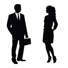 business people silhouette 