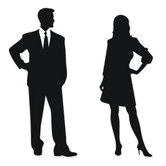 business people silhouette 
