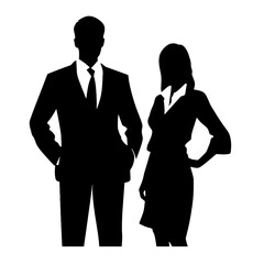business people silhouette 