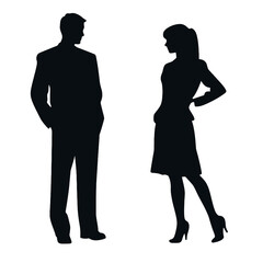 business people silhouette 