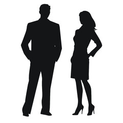 business people silhouette 