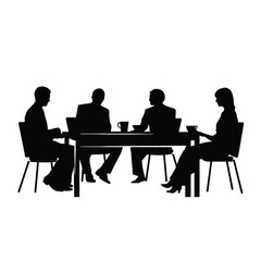 business people silhouette 