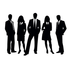 business people silhouette 