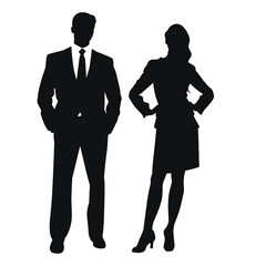 business people silhouette 