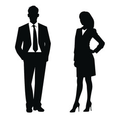 business people silhouette 