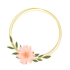 Wreath of fancy flowers. Vector floral frame.