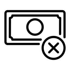 no money line icon