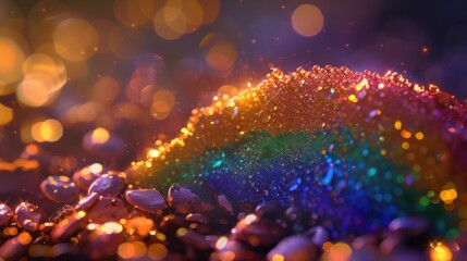 Rainbow Sparkle background, Colorful Dazzling Radiance