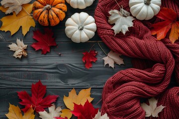 Autumn Harvest and Cozy Knits Flat Lay

