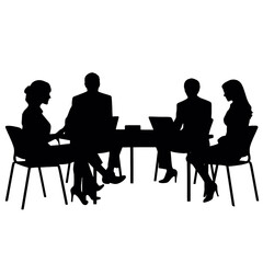 business people silhouette 