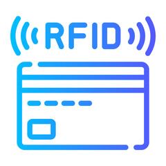Obraz premium rfid gradient icon