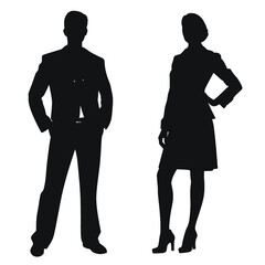 business people silhouette 