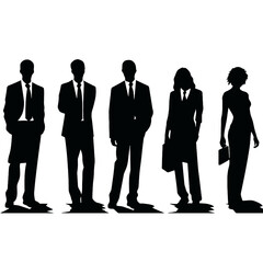 business people silhouette 