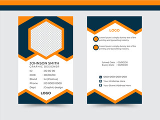 Free vector abstract id cards template concept