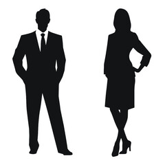 business people silhouette 