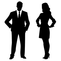 business people silhouette 