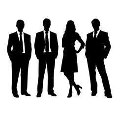 business people silhouette 