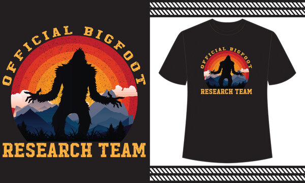 official bigfoot research team t shirt design