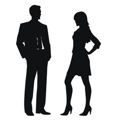 business people silhouette 
